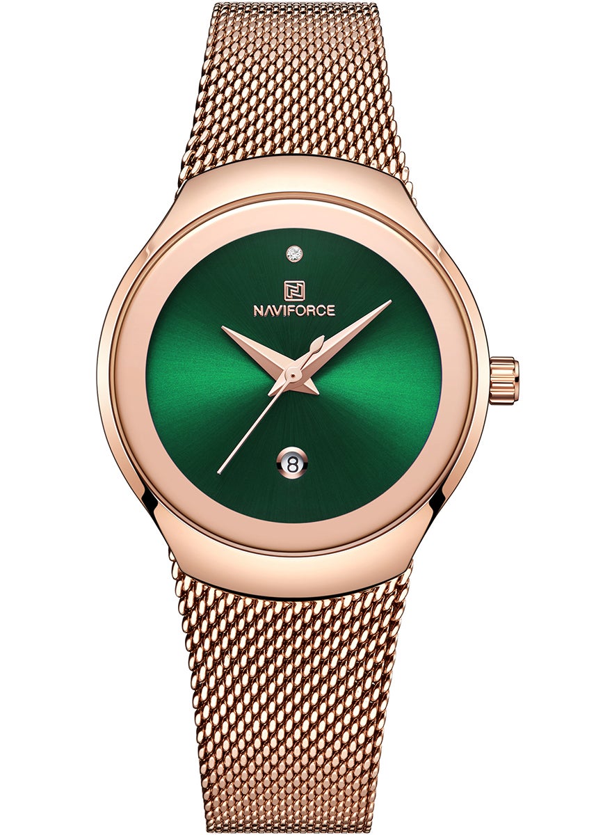 Naviforce Watch For Women NF5004-RG-GN